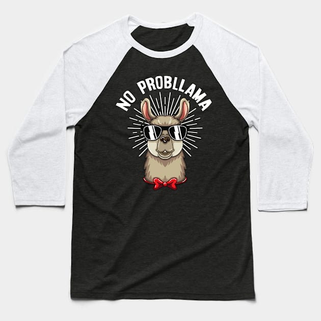 No Prob Llama Funny Llama Alpaca Lover Baseball T-Shirt by ghsp